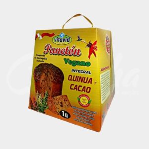 Paneton Vegano con Quinua y cacao Caja 1 kg.