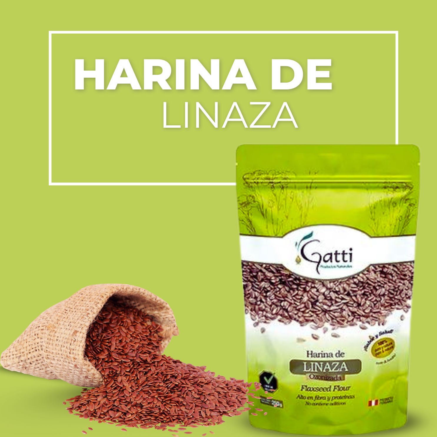 Harina de Linaza 250 gr – Gatti
