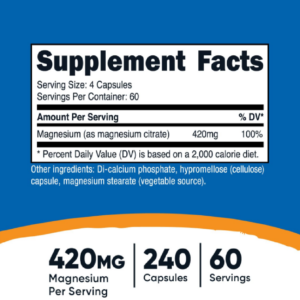 Nutricost Citrato de magnesio 420 mg